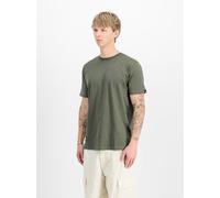 Alpha Industries Label Back Print Kurzarm-t-shirt S Dark Olive