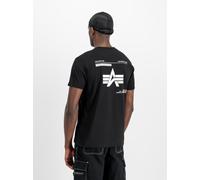 Rundhalsshirt ALPHA INDUSTRIES "Label T BP", Damen, Gr. XXL, schwarz, Single Jersey, Obermaterial: 100% Baumwolle, bedruckt, regular fit normal, Rundhals, Shirts Rundhalsshirt (54528056-XXL) schwarz