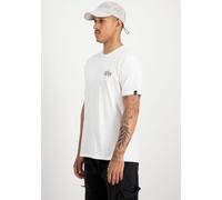 Rundhalsshirt ALPHA INDUSTRIES "Signature BP T", Herren, Gr. L, weiß, Single Jersey, Obermaterial: 100% Baumwolle, bedruckt, regular fit normal, Rundhals, Shirts Rundhalsshirt, Baumwolle, regular fit 