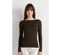 Rundhalsshirt Aus Modal Light Mit Cashmere Lamè Braun L