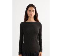 Rundhalsshirt Aus Modal Light Mit Cashmere Lamè Schwarz L