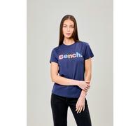 Rundhalsshirt BENCH. "ELIO", Damen, Gr. 42, blau (navy), Jersey, Obermaterial: 100% Baumwolle, bedruckt, Rundhals, Shirts Rundhalsshirt (18872535-42) navy