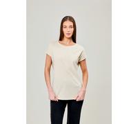 Rundhalsshirt BENCH. "LYRAE", Damen, Gr. 38, grau (chalk), Jersey, Obermaterial: 100% Baumwolle, unifarben, Rundhals, Shirts Rundhalsshirt (50682058-38) chalk