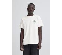 Rundhalsshirt BLEND "BHSun", Damen, Gr. L, snow weiß, Jersey, 100% Baumwolle, Basic, normal normal, Rundhals, gerader Abschluss, Shirts Rundhalsshirt, Modisches T-Shirt mit Backprint (48343953-L) snow