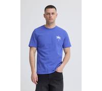 Rundhalsshirt BLEND "BHSun", Damen, Gr. XXL, dazzling blau, Jersey, 100% Baumwolle, Basic, normal normal, Rundhals, gerader Abschluss, Shirts Rundhalsshirt, Modisches T-Shirt mit Backprint (95740200-X