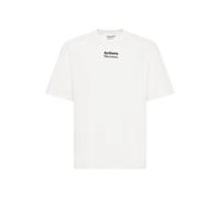 Rundhalsshirt BLEND "Rundhalsshirt BHBako", Herren, Gr. M, weiß (snow weiß), Obermaterial: 85% Baumwolle CO. 15% Viskose CV., Shirts Rundhalsshirt (41061924-M) snow weiß