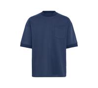 Rundhalsshirt BLEND "Rundhalsshirt BHBARTI", Herren, Gr. L, blau (marineblaus), Obermaterial: 85% Baumwolle CO. 15% Polyester PES., Shirts Rundhalsshirt (20658410-L) marineblaus