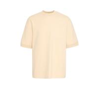 Rundhalsshirt BLEND "Rundhalsshirt BHBARTI", Herren, Gr. M, beige (bleached sand), Obermaterial: 85% Baumwolle CO. 15% Polyester PES., Shirts Rundhalsshirt (66072743-M) bleached sand