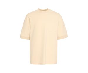 Rundhalsshirt BLEND "Rundhalsshirt BHBARTI", Herren, Gr. M, beige (bleached sand), Obermaterial: 85% Baumwolle CO. 15% Polyester PES., Shirts Rundhalsshirt (66072743-M) bleached sand