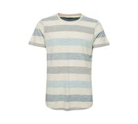 Rundhalsshirt BLEND "Rundhalsshirt BHEfkin", Herren, Gr. XXL, blau (dusty blau), Obermaterial: 70% Baumwolle CO. 30% Polyester PES., Shirts Rundhalsshirt (14350834-XXL) dusty blau