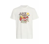Rundhalsshirt BLEND "Rundhalsshirt BHJok", Herren, Gr. XL, weiß (snow weiß), Obermaterial: 100% Baumwolle CO., Shirts Rundhalsshirt (23996050-XL) snow weiß