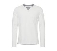 Rundhalsshirt BLEND "Rundhalsshirt BHLeonas", Herren, Gr. M, weiß (sanftes weiß), Obermaterial: 80% Baumwolle CO. 20% Polyester PES., Shirts Rundhalsshirt (28510149-M) sanftes weiß