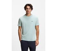 Rundhalsshirt BOSS GREEN "Tee", Damen, Gr. 3XL, turquoise, aqua447, Single Jersey, Obermaterial: 95% Baumwolle, 5% Elasthan, regular fit hüftlang, Rundhals, eng eingefasste Kante, Shirts Rundhalsshirt