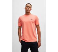 Rundhalsshirt BOSS GREEN "Tee", Damen, Gr. L, rot (open rot649), Single Jersey, Obermaterial: 95% Baumwolle, 5% Elasthan, unifarben, regular fit hüftlang, Rundhals, eng eingefasste Kante, Shirts Rundh