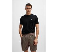 Rundhalsshirt BOSS GREEN "Tee", Damen, Gr. XL, schwarz (schwarz001), Single Jersey, Obermaterial: 95% Baumwolle, 5% Elasthan, unifarben, regular fit hüftlang, Rundhals, eng eingefasste Kante, Shirts R