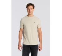 Rundhalsshirt BOSS GREEN "Tee", Damen, Gr. XXL, beige (light beige274), Single Jersey, Obermaterial: 95% Baumwolle, 5% Elasthan, regular fit hüftlang, Rundhals, eng eingefasste Kante, Shirts Rundhalss