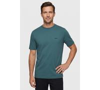 Rundhalsshirt BOSS GREEN "Tee", Herren, Gr. S, open grün356, Single Jersey, Obermaterial: 95% Baumwolle, 5% Elasthan, regular fit hüftlang, Rundhals, eng eingefasste Kante, Shirts Rundhalsshirt, mit g