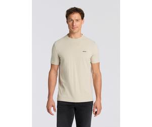 Rundhalsshirt BOSS GREEN "Tee Regular Fit", Damen, Gr. 6XL, beige (light beige274), Single Jersey, Obermaterial: 95% Baumwolle, 5% Elasthan, regular fit hüftlang, Rundhals, eng eingefasste Kante, Shir