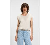 BOSS Top aus Baumwoll-Jersey mit Kristall-Logo - Style C_Elai, 50545521 Weiß S