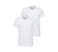 Rundhalsshirt BOSS "TShirtRN 2P Comfort", Herren, Gr. L (52), weiß (weiß100), Single Jersey, Obermaterial: 100% Baumwolle, unifarben, Basic, Rundhals, eingefasste Kante, Shirts Rundhalsshirt, mit Ton-