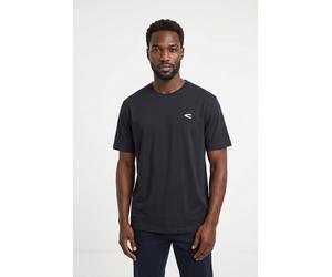 Rundhalsshirt CAMEL ACTIVE, Herren, Gr. XL, schwarz (schwarz navy), Jersey, Obermaterial: 100% Baumwolle, bedruckt, normal hüftbedeckend, Rundhals, Shirts Rundhalsshirt, mit großem Rückenprint (547767