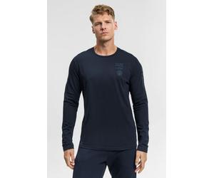 Rundhalsshirt CAMP DAVID, Damen, Gr. 3XL, blau, Single Jersey, Material: 57% Baumwolle, 37% Polyester, 6% Elasthan, bedruckt, regular fit normal, Rundhals, eingesetzt gerader Abschluss, Shirts Rundhal