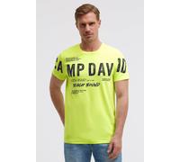 Rundhalsshirt CAMP DAVID, Damen, Gr. 4XL, grün, Single Jersey, Material: 48% Baumwolle, 48% Polyester, 4% Elasthan, bedruckt, regular fit normal, Rundhals, eingesetzt gerader Abschluss, Shirts Rundhal