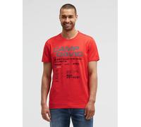Rundhalsshirt CAMP DAVID, Herren, Gr. 4XL, blaze coral, Single Jersey, Material: 100% Baumwolle, bedruckt, regular fit normal, Rundhals, eingesetzt gerader Abschluss, Shirts Rundhalsshirt, mit Kontras