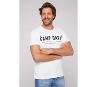 Rundhalsshirt CAMP DAVID, Herren, Gr. XXL, weiß, Single Jersey, Material: 100% Baumwolle, bedruckt, regular fit normal, Rundhals, eingesetzt gerader Abschluss, Shirts Rundhalsshirt, mit Baumwolle (315