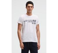 Camp David Herren T-Shirt mit Logo Artwork White, M