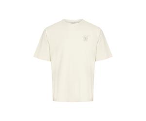 Rundhalsshirt CASUAL FRIDAY "Rundhalsshirt CFARCHER print", Herren, Gr. 3XL, weiß (egret), Obermaterial: 100% Baumwolle CO., Shirts Rundhalsshirt (27982263-XXXL) egret