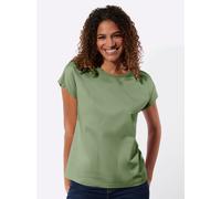 Rundhalsshirt CASUAL LOOKS "2er-Pack Shirts", Damen, Gr. 54, eucalyptus, ecru, 100% Baumwolle, unifarben, Rundhals, Shirts Rundhalsshirt (43948507-54) eucalyptus, ecru