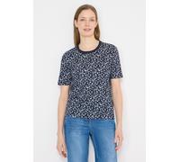 Cecil Damen Gemustertes T-Shirt in Blau, Gr: XXL