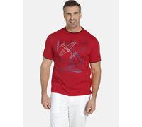 Rundhalsshirt CHARLES COLBY "T-Shirt EARL DILLONS", Herren, Gr. XXL, rot, Obermaterial: 100% Baumwolle CO., comfort fit normal, Rundhals, Shirts Rundhalsshirt (58377565-XXL) rot