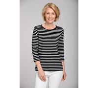 Rundhalsshirt CLARINA "NICOLE", Damen, Gr. 40, schwarz, Obermaterial: 100% Baumwolle., comfort fit, Rundhals, 3/4-Ärmel, Shirts, Pima Cotton Interlock (67791250-40) schwarz