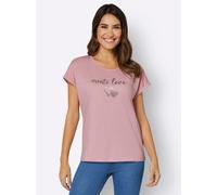 Rundhalsshirt CLASSIC BASICS "Rundhals-Shirt", Damen, Gr. 56, lila (hortensie), 100% Baumwolle, bedruckt, gemustert, Rundhals, Shirts Rundhalsshirt (18645830-56) hortensie