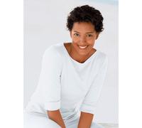 Rundhalsshirt CLASSIC BASICS "Shirt", Damen, Gr. 38, weiß, 100% Baumwolle, unifarben, Rundhals, Shirts Rundhalsshirt, Topseller (727568-38) weiß