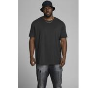 Rundhalsshirt "CORP LOGO TEE", Herren, Gr. 3XL, schwarz, Single Jersey, Obermaterial: 100% Baumwolle, JACK & JONES PLUSSIZE, bedruckt, normal, Rundhals, Shirts Rundhalsshirt (24499213-XXXL) schwarz