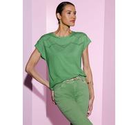 Rundhalsshirt CREATION L "Shirt", Damen, Gr. 36, grün (apfel), 95% Viskose, 5% Elasthan, unifarben, Rundhals, Shirts Rundhalsshirt (69265247-36) apfel