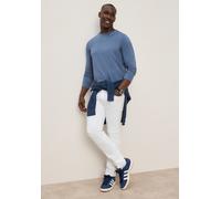 Rundhalsshirt DELMAO, Herren, Gr. L (52/54), blau (jeansblau), Single Jersey, Obermaterial: 100% Baumwolle, bedruckt, slim fit, Rundhals, Shirts Rundhalsshirt, schmal geschnitten, mit Print, aus 100%