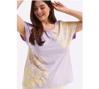 Sheego Rundhalsshirt mit Blütenprint 40/42 flieder-vanille-bedruckt