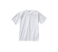 Rundhalsshirt FRUIT OF THE LOOM "Shirt", Herren, Gr. 7, weiß (weiß, grau, meliert), 100% Baumwolle, 3% Polyester, 97% Baumwolle, unifarben, Rundhals, Shirts Rundhalsshirt (278056-7) weiß, grau, melier