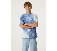 Rundhalsshirt GARCIA, Jungen, Gr. 128/134, late night, Jersey, Obermaterial: 100% Baumwolle, bedruckt, normal hüftbedeckend, Rundhals, Shirts Rundhalsshirt, in Batik-Optik, kurzarm, für Boys (96267608