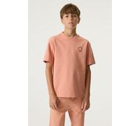 Rundhalsshirt GARCIA, Jungen, Gr. 152/158, sunburn, Jersey, Obermaterial: 80% Baumwolle, 15% Polyester, 5% Elasthan, bedruckt, normal hüftbedeckend, Rundhals, Shirts Rundhalsshirt, mit kleinem Frontpr