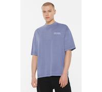 Rundhalsshirt HARLEM SOUL, Herren, Gr. S, lila (violet), Single Jersey, Material: 100% Baumwolle, bedruckt, oversize normal, Rundhals, eingesetzt gerader Abschluss, Shirts Rundhalsshirt, aus Baumwolle