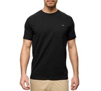 Rundhalsshirt INDICODE "INAndorra", Herren, Gr. S, schwarz, Single Jersey, Obermaterial: 100% Baumwolle, unifarben, regular fit hüftlang, Rundhals, Shirts Rundhalsshirt (16518649-S) schwarz