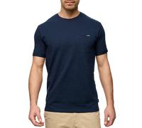 Rundhalsshirt INDICODE "INAndorra", Herren, Gr. XXL, blau (navy), Single Jersey, Obermaterial: 100% Baumwolle, unifarben, regular fit hüftlang, Rundhals, Shirts Rundhalsshirt (18025748-XXL) navy