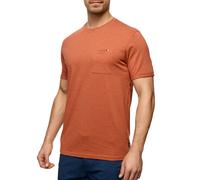 Rundhalsshirt INDICODE "INAndorra", Jungen, Gr. L, braun (baked clay), Single Jersey, Obermaterial: 100% Baumwolle, unifarben, regular fit hüftlang, Rundhals, Shirts Rundhalsshirt (95824345-L) baked c