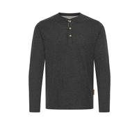 Indicode IDGifford Herren Longsleeve Langarmshirt Shirt mit Grandad-Ausschnitt Baumwollmischung Regular fit, Größe:XL, Farbe:Charcoal Mix (915)