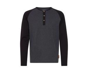 Rundhalsshirt INDICODE "Rundhalsshirt IDWinston", Herren, Gr. XXL, grau (charcoal, schwarz), Obermaterial: 100% Baumwolle CO., Shirts Rundhalsshirt (19269224-XXL) charcoal, schwarz